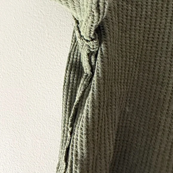 Free People We the Free Roll With It Thermal Long Sleeve Top in Moss Size Large - Picture 9 of 16
